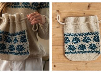 Shell Project Bag Free Knitting Pattern