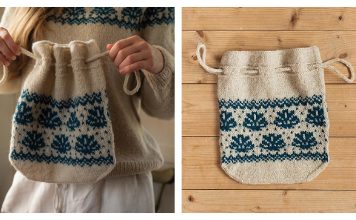 Shell Project Bag Free Knitting Pattern