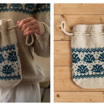 Shell Project Bag Free Knitting Pattern