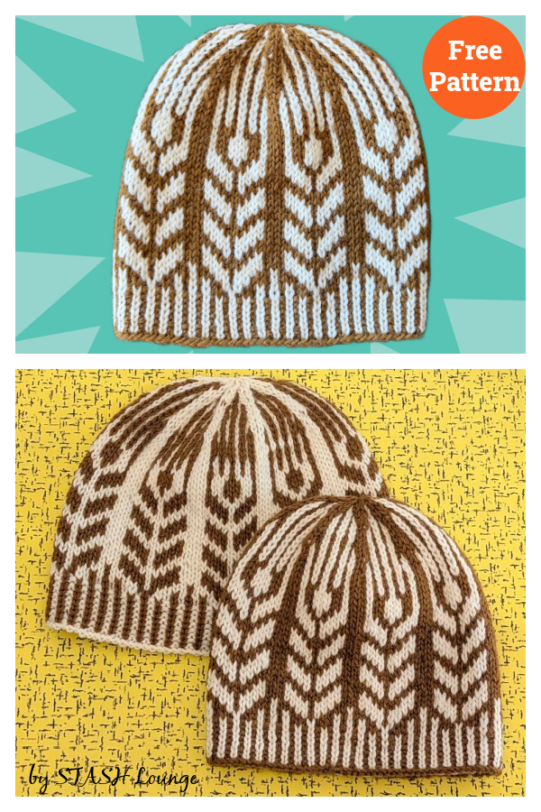 Wheat Field Hat Free Knitting Pattern 