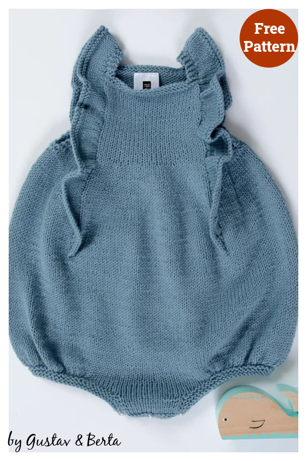 Butterfly Frilly Romper Free Knitting Pattern