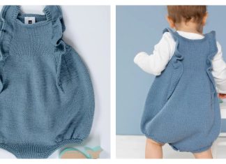 Butterfly Frilly Romper Free Knitting Pattern