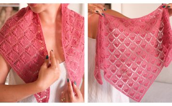 Cyclamen Bandana Knitting Pattern