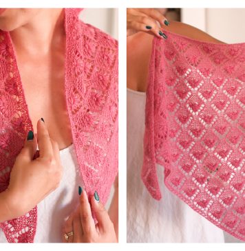 Cyclamen Bandana Knitting Pattern