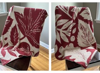 Falling Leaves Blanket Free Knitting Pattern