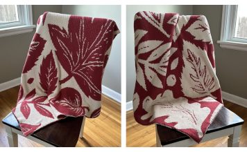 Falling Leaves Blanket Free Knitting Pattern