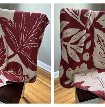 Falling Leaves Blanket Free Knitting Pattern