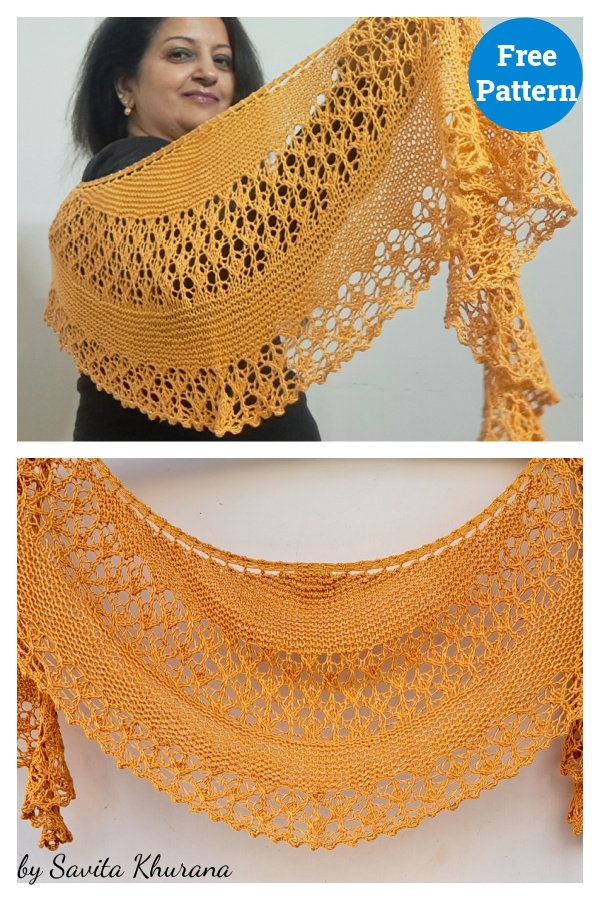 First Spring Hue Shawl Free Knitting Pattern