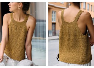 Golden Girl Sleeveless Top Free Knitting Pattern