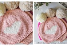 Heart Beanie Free Knitting Pattern