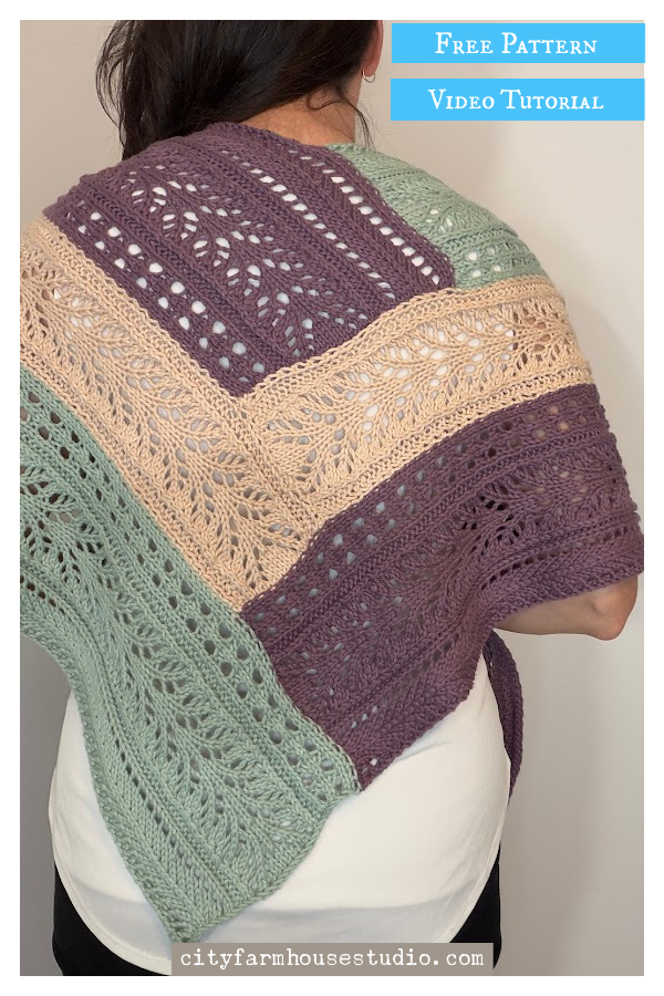 Iris Shawl Free Knitting Pattern and Video Tutorial 