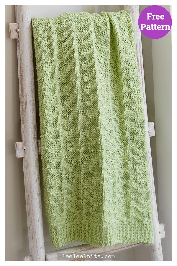 Ivy Knit Purl Baby Blanket Free Knitting Pattern