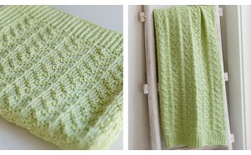 Ivy Knit Purl Baby Blanket Free Knitting Pattern