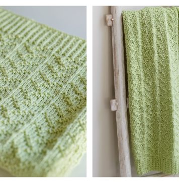 Ivy Knit Purl Baby Blanket Free Knitting Pattern