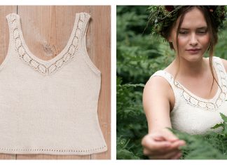 Midsummer Wreath Top Free Knitting Pattern