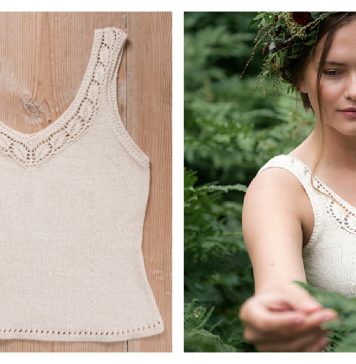 Midsummer Wreath Top Free Knitting Pattern