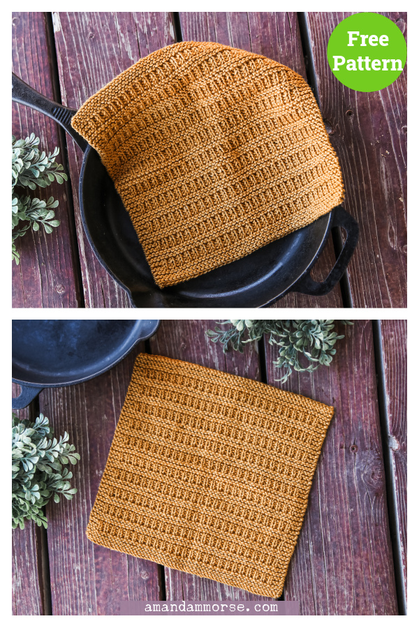 Peace Dishcloth Free Knitting Pattern
