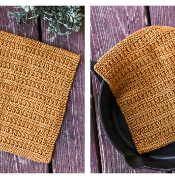 Peace Dishcloth Free Knitting Pattern