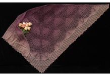 Purple Coneflower Shawl Free Knitting Pattern