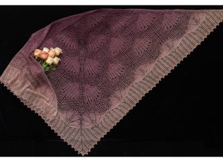 Purple Coneflower Shawl Free Knitting Pattern