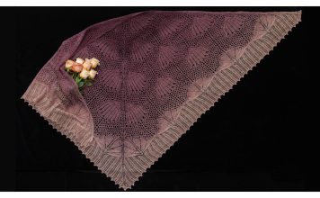 Purple Coneflower Shawl Free Knitting Pattern