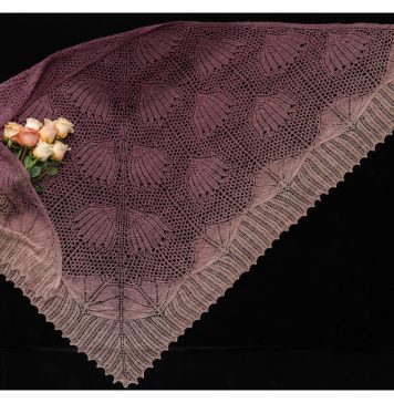 Purple Coneflower Shawl Free Knitting Pattern