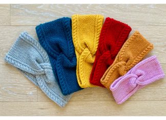 Seeds and Twists Headband Free Knitting Pattern