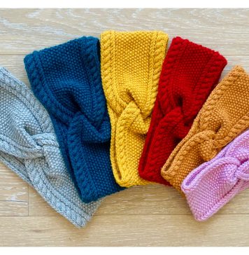 Seeds and Twists Headband Free Knitting Pattern