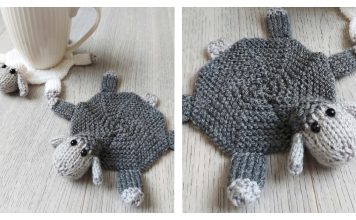 Sheep Coaster Knitting Pattern - Easy Beginner Mug Mat