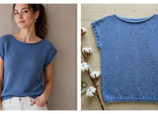 Shoreline Boatneck Top Knitting Pattern