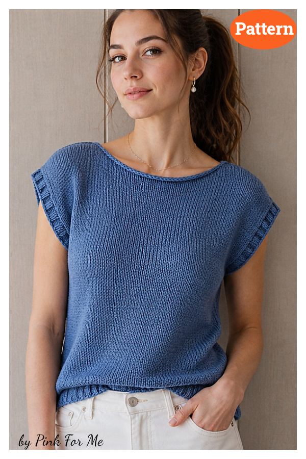 Shoreline Boatneck Top Knitting Pattern