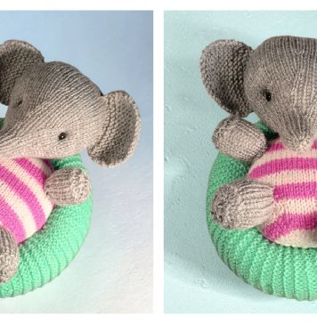 Summer Splash Nellie Baby Elephant Free Knitting Pattern