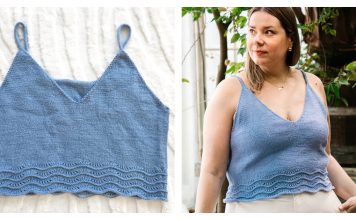 Tide Lace Camisole Free Knitting Pattern