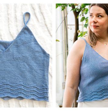 Tide Lace Camisole Free Knitting Pattern Tide Lace Camisole Free Knitting Pattern