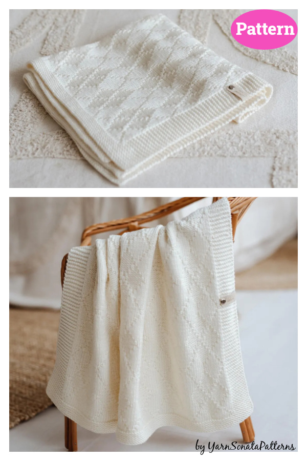 Argyle Baby Blanket Knitting Pattern