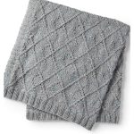 Argyle Texture Blanket Free Knitting Pattern