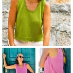 Coastline Tank Top Free Knitting Pattern and Video Tutorial