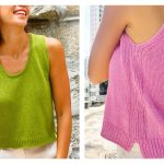 Coastline Tank Top Free Knitting Pattern and Video Tutorial