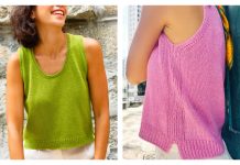 Coastline Tank Top Free Knitting Pattern and Video Tutorial