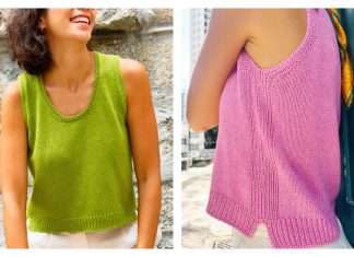 Coastline Tank Top Free Knitting Pattern and Video Tutorial