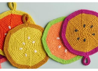 Fresh Picked Pot Holder Free Knitting Pattern