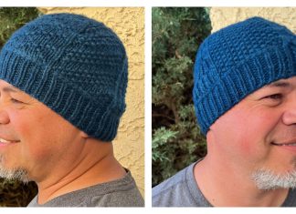Line Art Beanie Free Knitting Pattern