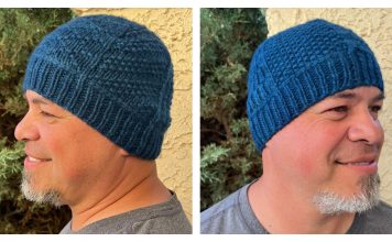 Line Art Beanie Free Knitting Pattern
