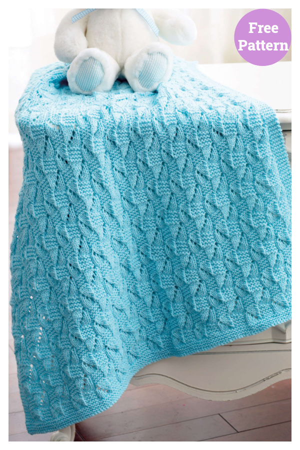 Staggered Squares Blanket Free Knitting Pattern