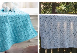 Staggered Squares Blanket Free Knitting Pattern