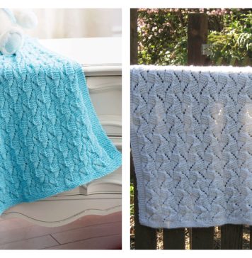 Staggered Squares Blanket Free Knitting Pattern