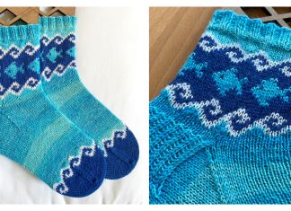 Fish Socks Free Knitting Pattern