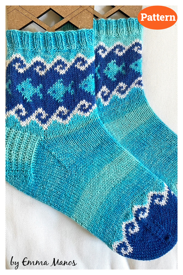 Fish Socks Knitting Pattern
