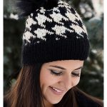 Houndstooth Beanie Free Knitting Pattern