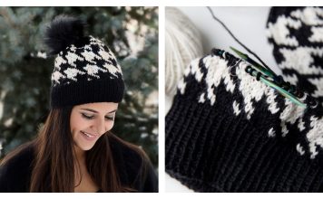 Houndstooth Beanie Free Knitting Pattern Houndstooth Beanie Free Knitting Pattern